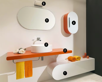 FLUX_US 19 - Low storage bathroom cabinet with drawers by LASA IDEA - view 3